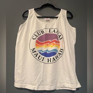 Club Lanai Maui Hawaii vintage members only rank top tee women’s size XL